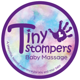 tiny stompers baby massage logo